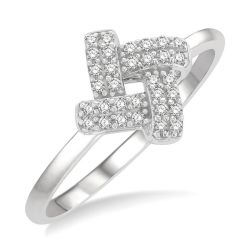 LinAeAe 14K White Gold Diamond Ring