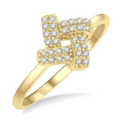LinLysIon 14K Yellow Gold Diamond Ring