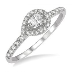 Pear Shape Petite Diamond Fashion Ring