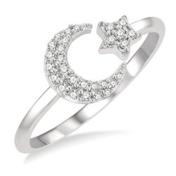 ArOnLo 14K White Gold Diamond Ring