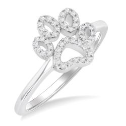 LuxLuxRa SolLoIs 14K White Gold Diamond Ring