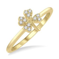 Clover Petite Diamond Fashion Ring