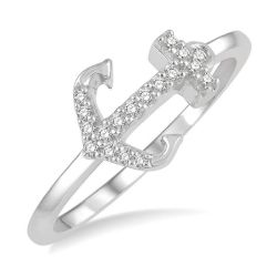 Stackable Anchor Petite Diamond Fashion Ring