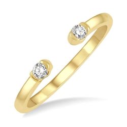 Stackable Petite Diamond Fashion Open Ring