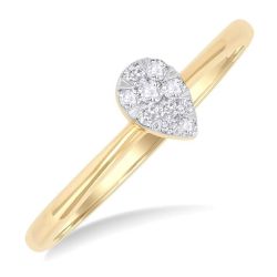 CaOnVio 14K Yellow Gold Diamond Ring