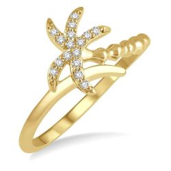 Stackable Palm Tree Petite Diamond Fashion Ring