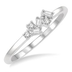 Scatter Petite Baguette Diamond Fashion Ring