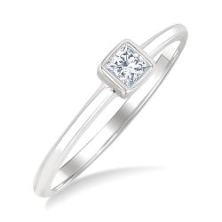 AeLuxVer 14K White Gold Diamond Ring
