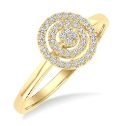 IonAeAr 14K Yellow Gold Diamond Ring