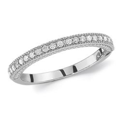 Diamond Milgrain Wedding Band