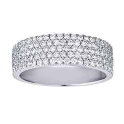 Diamond Five Row Pave Band