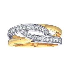 Diamond Two Tone Twisted Fashion Ring
