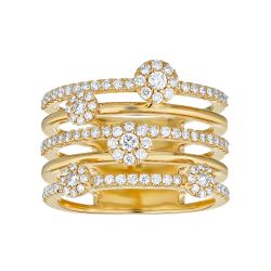 Diamond Round Clusters with Multi Open Row Ring