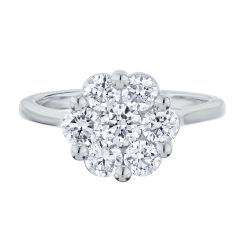 Diamond Seven Cluster Ring
