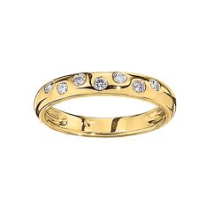 Diamond Burnished Stackable Band