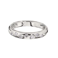 Diamond Burnished Stackable Band