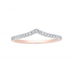 Diamond Chevron Stackable Ring
