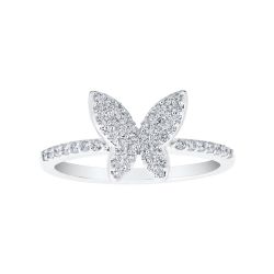 Diamond Pave Butterfly Ring