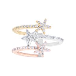 Diamond Triple Palm Tree Ring