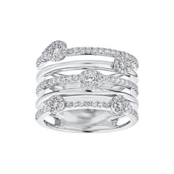 Diamond Pear Shaped Clusters with Multi Open Row Ring