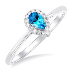 VerThVio 14K White Gold Diamond Ring