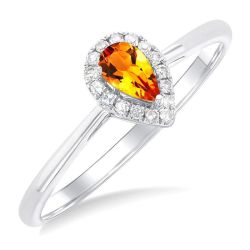 OnOnAr 14K White Gold Diamond Ring