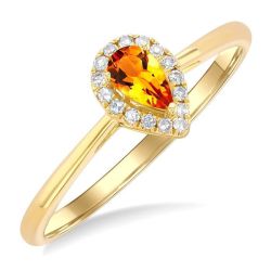 XeArCa ThLoAr 14K Yellow Gold Diamond Ring