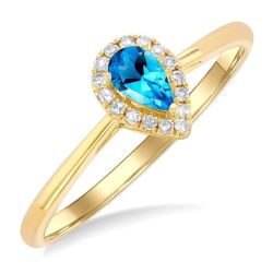 OraIonVio 14K Yellow Gold Diamond Ring