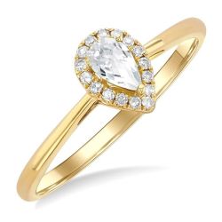 VerArVer 14K Yellow Gold Diamond Ring