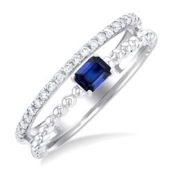 Bead Gemstone & Diamond Ring