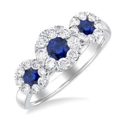 Past Present & Future Shine Bright Gemstone & Diamond Ring