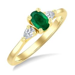 SolSolAe 14K Yellow Gold Diamond Ring