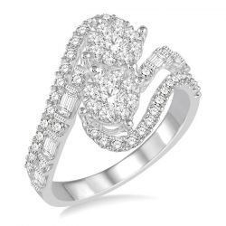 2 Stone Shine Bright Diamond Fashion Ring