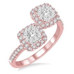 2 Stone Shine Bright Diamond Fashion Ring
