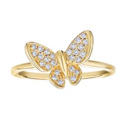 Diamond Pave Butterfly Ring