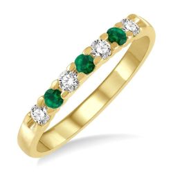 Aurelia Cascade Meadow Alternate Gemstone & Diamond Wedding Band
