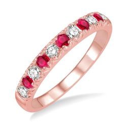 Valora Vista Meadow Alternate Gemstone & Diamond Wedding Band