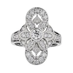 Diamond Vintage Style Cocktail Ring