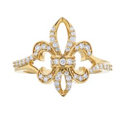 Diamond Lis Royale Fleur de Lis Ring