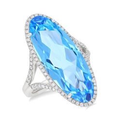 RaOnIs 14K White Gold Diamond Ring