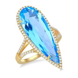 AeOnEl 14K Yellow Gold Diamond Ring