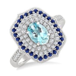 IsAeSol 14K White Gold Diamond Ring