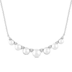 Pearl & Diamond Smile Necklace