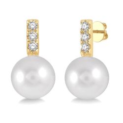 VioNoSol 14K White Gold Diamond Fashion Earrings