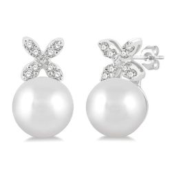 IonIsEl LuxSolLys VelVelNo 14K White Gold Diamond Fashion Earrings