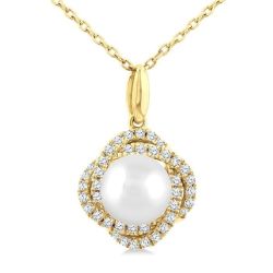 Pearl & Petite Diamond Fashion Pendant