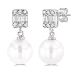 LinThDor LysCelIs 14K White Gold Diamond Pave Earrings