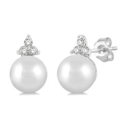 IsPhoVel 14K White Gold Diamond Fashion Earrings