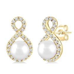 PhoLysCel 14K White Gold Diamond Fashion Earrings