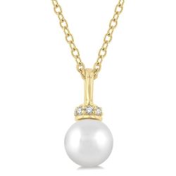Pearl & Petite Diamond Fashion Pendant